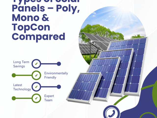 Types of Solar Panels – Poly, Mono & TopCon Compared